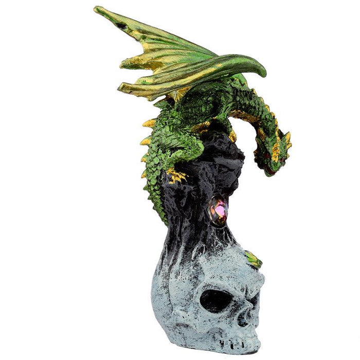 Skull Dragon Dark Legends Dragon Figurine - Green