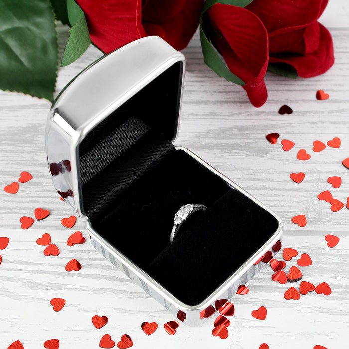 Personalised Chrome Ring Box