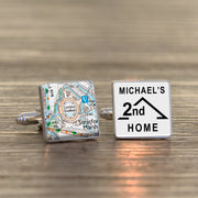 Football Club Stadium Map 2nd HOME Cufflinks