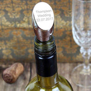 Engraved Silver Plated Wine Bottle Stopper