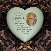 Personalised In Loving Memory Photo Upload Heart Memorial Grave Stone