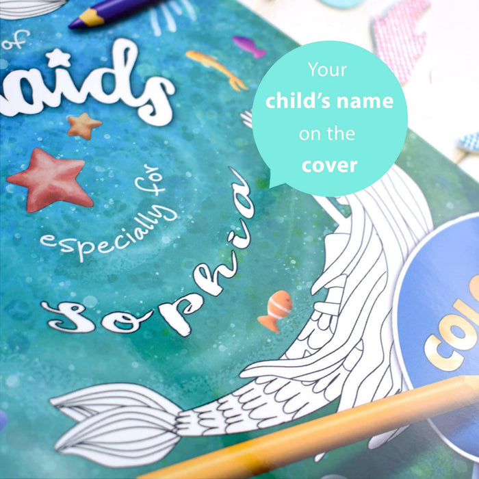 Personalised Mermaid Colouring Book