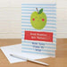 Personalised Happy Apple Teacher Card - Myhappymoments.co.uk