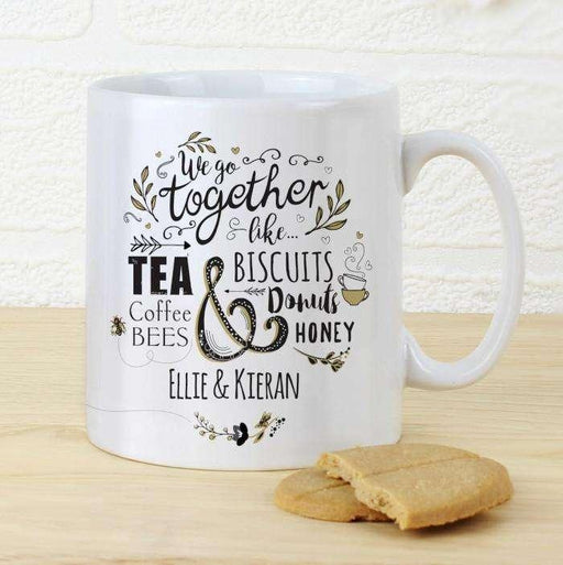 Personalised We Go Together Like... Mug - Myhappymoments.co.uk