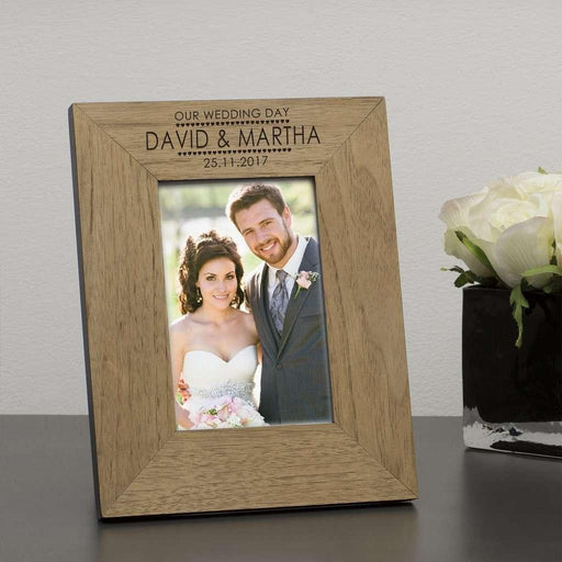 Personalised OUR WEDDING DAY Photo Frame - Myhappymoments.co.uk
