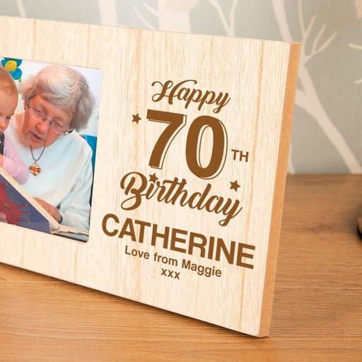 Personalised 70th Birthday Photo Frame