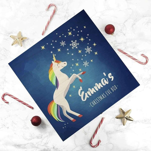 Personalised Rainbow Unicorn Christmas Eve Box - Myhappymoments.co.uk