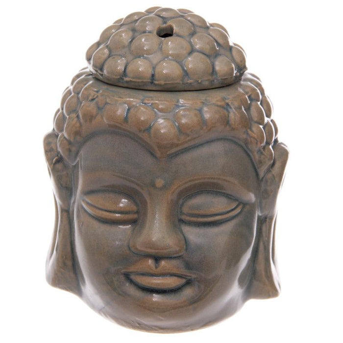 Crackle Glaze Thai Buddha Head Ceramic Oil Burner