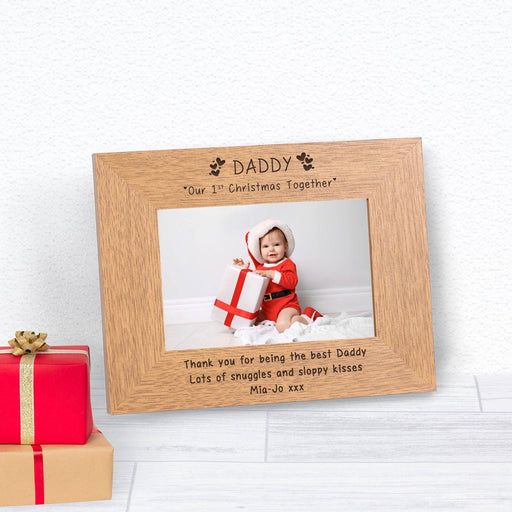 Personalised DADDY Our 1st Christmas Photo Frame