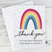 Personalised Rainbow Thank You Card