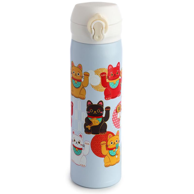 Maneki Neko Lucky Cat Reusable Thermal Insulated Drinks Bottle