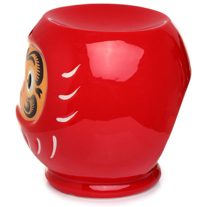 Ceramic Japanese Daruma Oil Burner - Red