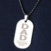 Personalised Dad Stainless Steel Dog Tag Necklace - Myhappymoments.co.uk