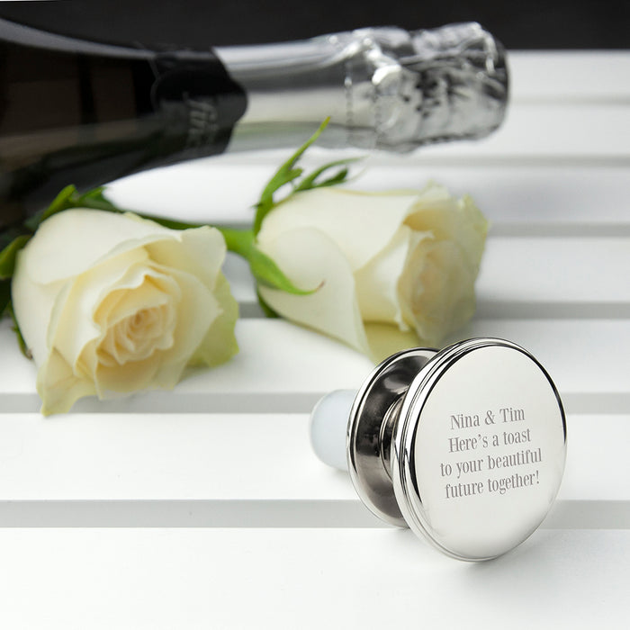 Personalised Silver Plated Bottle Stopper