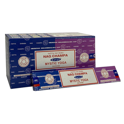 12 Pack of Combo Satya Incense - Nag Champa Mystic Yoga