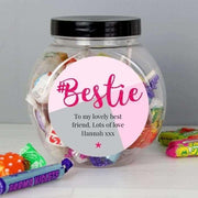 Personalised #Bestie Sweetie Jar - Myhappymoments.co.uk