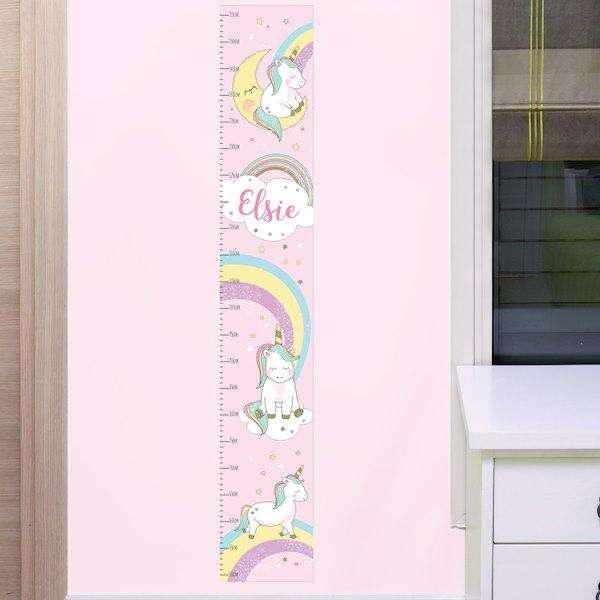Personalised Baby Unicorn Height Chart - Myhappymoments.co.uk