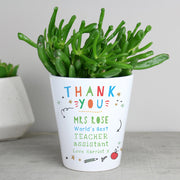 Personalised Thank You Teacher Plant Pot Gift