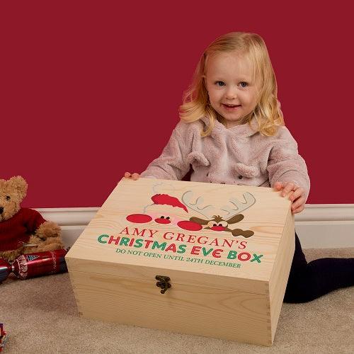 Personalised Santa and Rudolph Christmas Eve Box for Kids