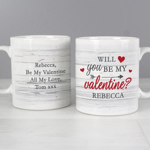 Personalised Will You Be My Valentine Mug - Myhappymoments.co.uk