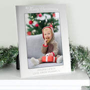Personalised Merry Christmas Silver 5x7 Photo Frame