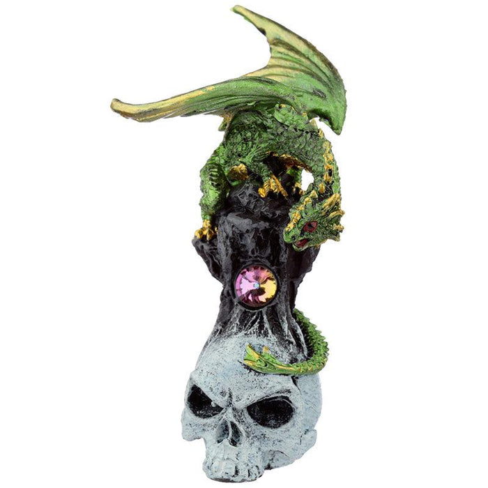 Skull Dragon Dark Legends Dragon Figurine - Green