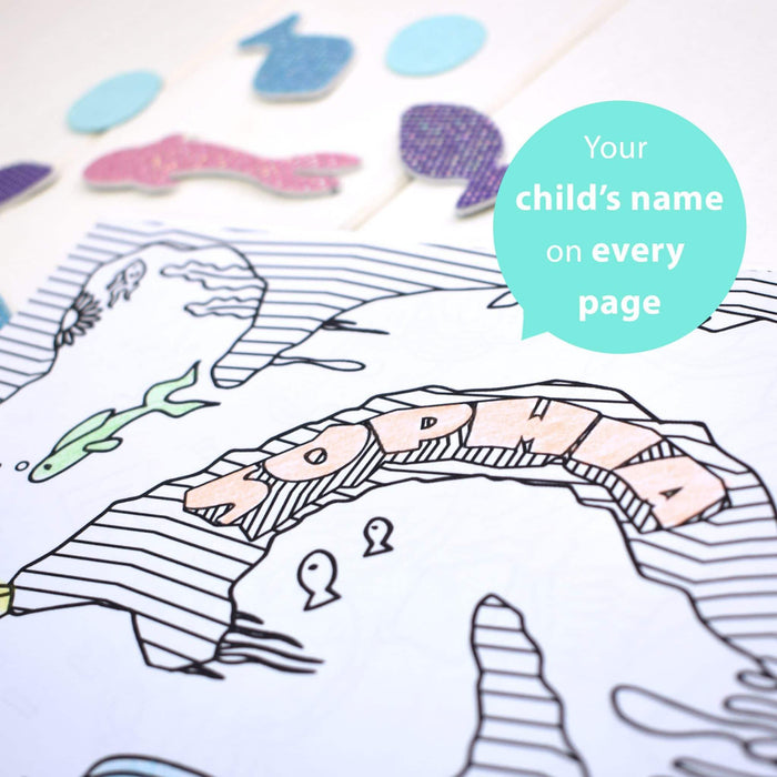 Personalised Mermaid Colouring Book