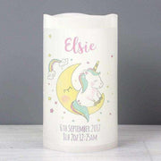 Personalised Baby Unicorn Nightlight LED Candle - Myhappymoments.co.uk