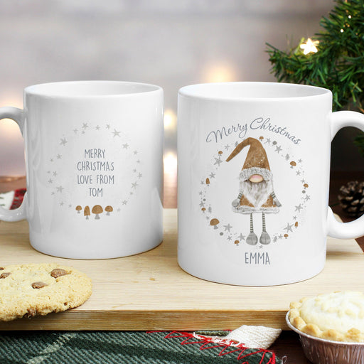 Personalised Scandinavian Christmas Gnome Mug - Myhappymoments.co.uk