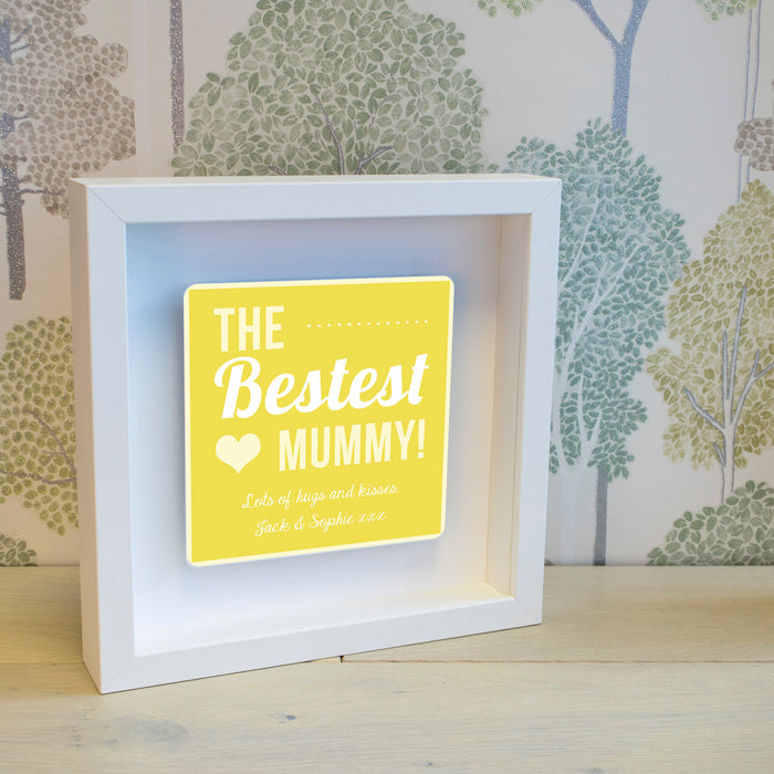 Personalised The Bestest Mummy Metal Wall Art Box Frame