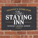 Personalised Staying Inn Metal Sign | Lockdown Sign | Bar Sign