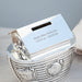 Personalised Silver Plated Noah’s Ark Money Box - Free Delivery