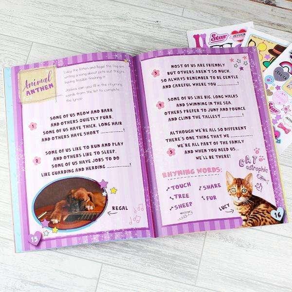 Personalised Rachael Hale Adorable Animals Activity Book With Stickers - Myhappymoments.co.uk