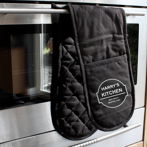 Personalised BBQ & Grill Oven Gloves - Myhappymoments.co.uk
