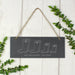 Personalised Welly Boot Family of Four Hanging Slate Sign