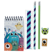 Monstarz Monster 7 Piece Clear Pencil Case Stationery Set