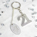 Personalised Swirls & Hearts Diamante 21st Birthday Keyring