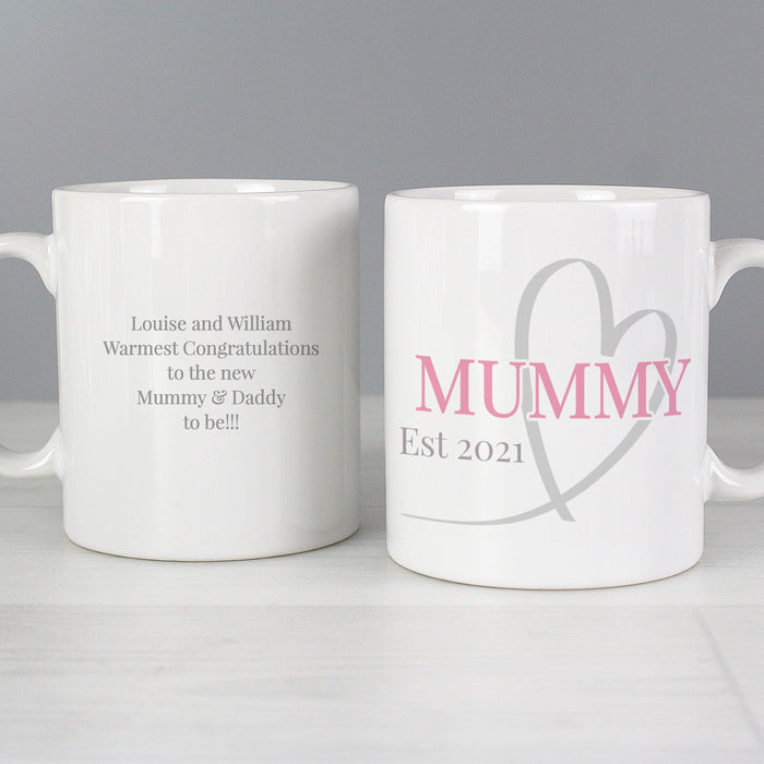 Personalised New Mummy & Daddy Mugs | Mug Set