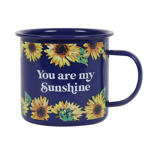 You Are My Sunshine Sunflower Enamel Mug