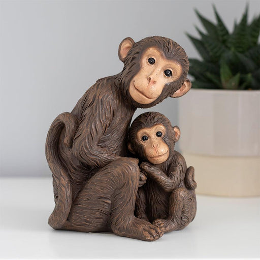 Monkey Mother and Baby Ornament