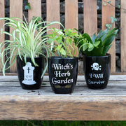 I Will Survive Gothic Skull Plant Pot