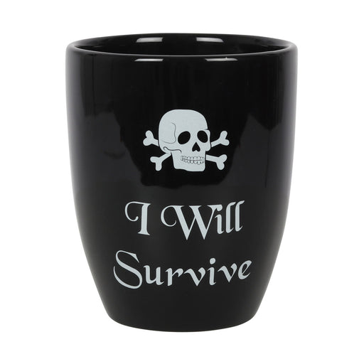 I Will Survive Gothic Skull Plant Pot