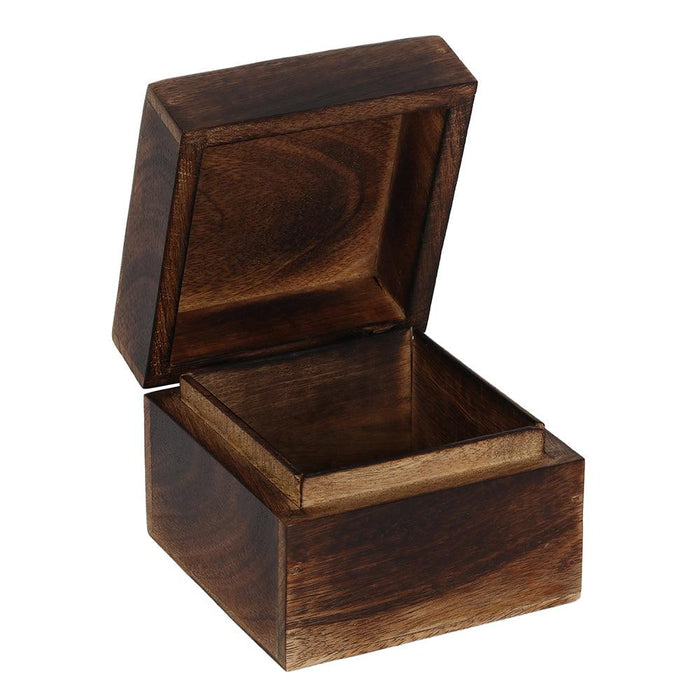 Pentagram Brass Inlay Wooden Box