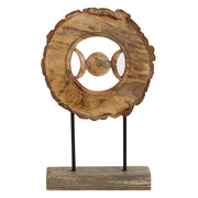 Wooden Triple Moon Ornament