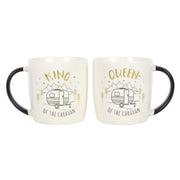 King and Queen Couples Caravan Mug Set - Caravan Lover Gift