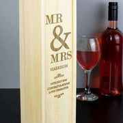 Personalised Couples Alcohol Bottle Presentation Box - Myhappymoments.co.uk