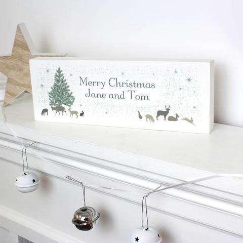 Personalised A Winter's Night Mantel Block - Myhappymoments.co.uk