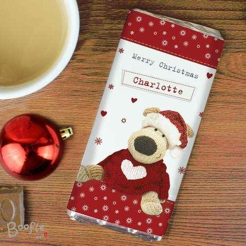Personalised Boofle Christmas Chocolate Bar - Myhappymoments.co.uk