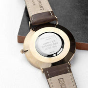 Personalised Mr Beaumont Men’s Leather Watch In Brown - Myhappymoments.co.uk