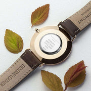 Personalised Mr Beaumont Men’s Leather Watch In Brown - Myhappymoments.co.uk
